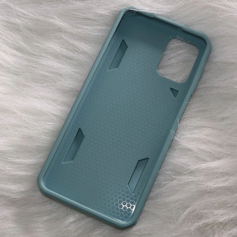 Samsung Galaxy A12 Phone - Navy Blue/Light Blue with Kickstand Phone Grip